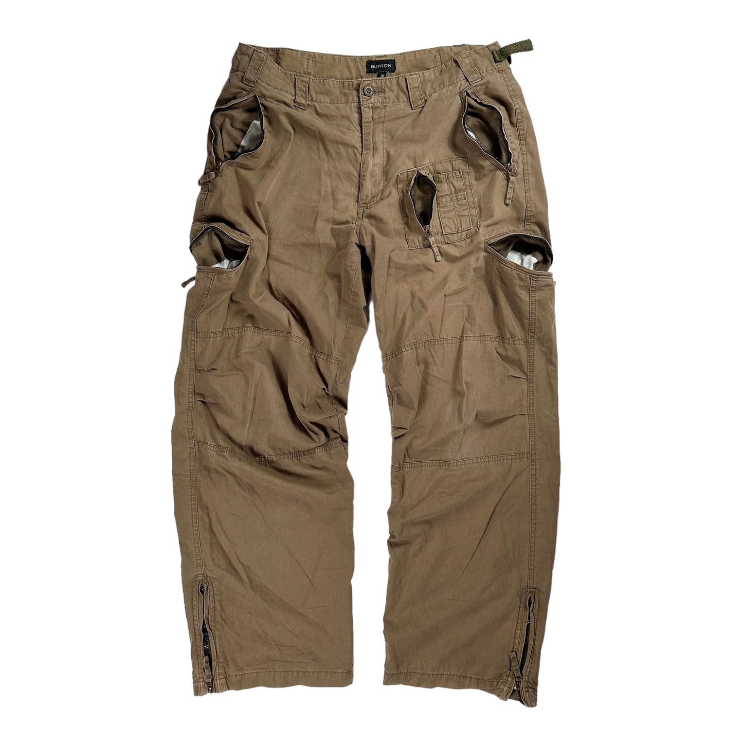 00s Burton Multi pocket cargo trousers