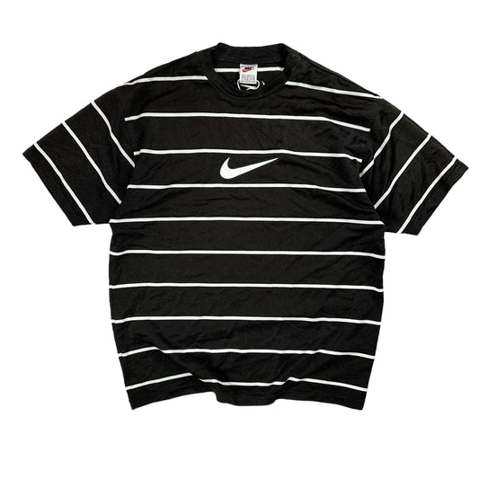 00s Nike Striped Centre Swoosh Tshirt