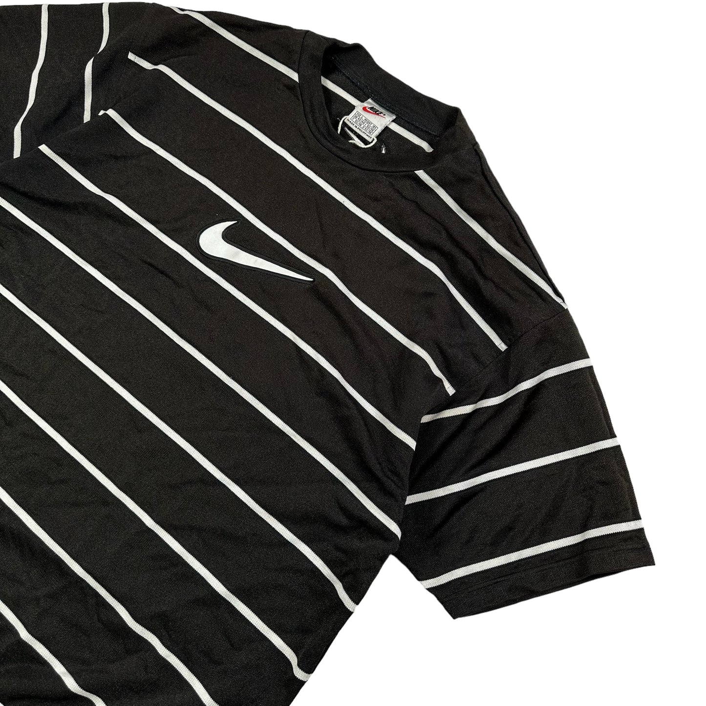 00s Nike Striped Centre Swoosh Tshirt