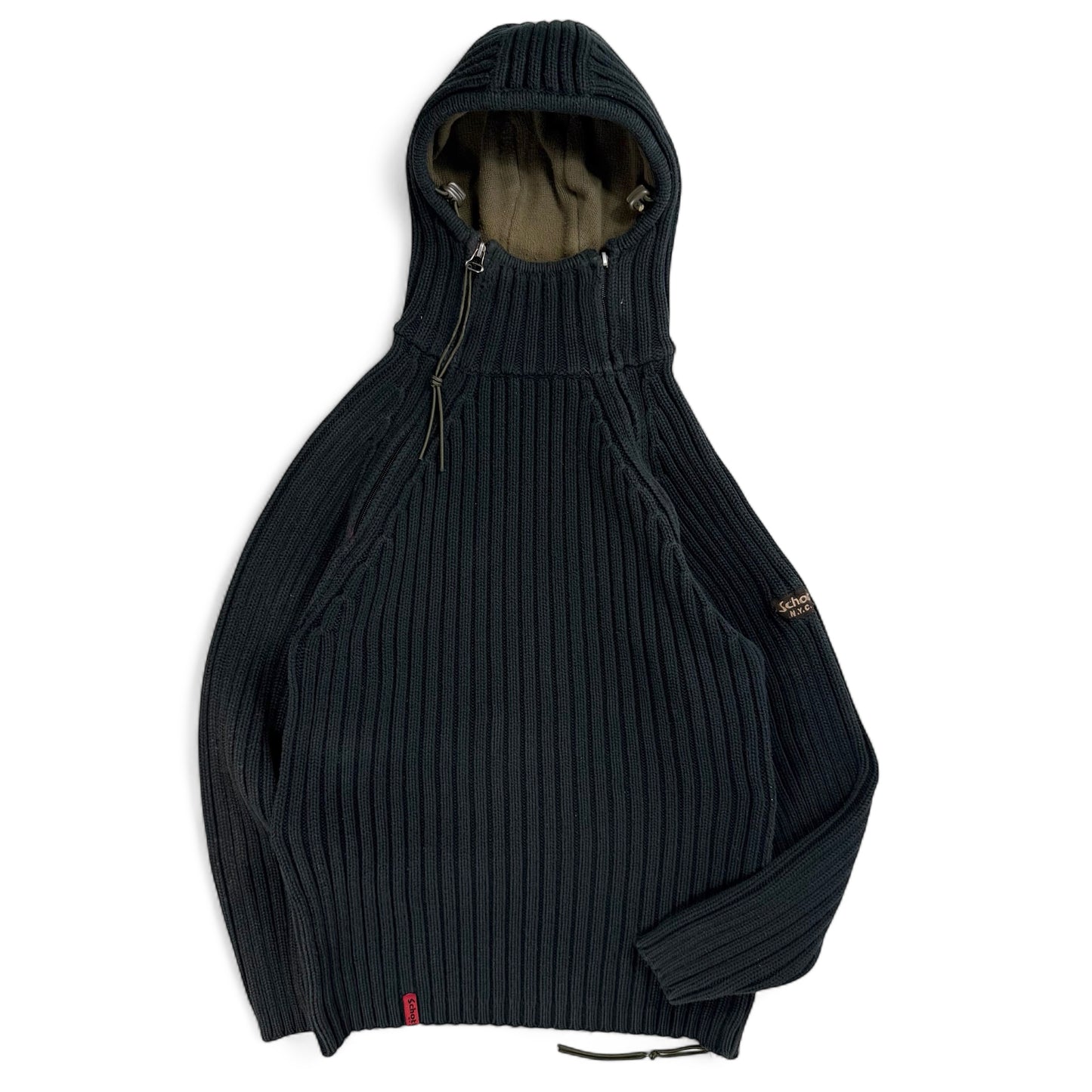 00s Schott Knit Pullover Hoodie